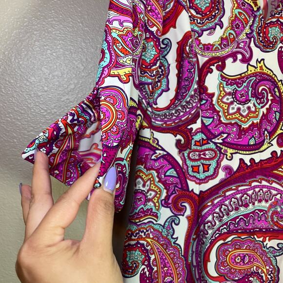 Jude Connally Pink Paisley Midi Dress - Picture 3 of 8